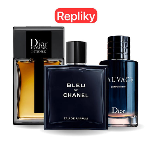 KIT 3 PARFÉMŮ KONTRATIPO (REPLIKY NEORIGINÁLNÍ) Inspirováno parfémy: Sauvage Dior, Bleu de Chanel,  Dior Homme Intense 100ml