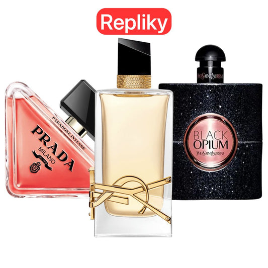 KIT 3 PARFÉMŮ KONTRATIPO (REPLIKY NEORIGINÁLNÍ) Inspirováno parfémy: Prada Paradox,  Black Opium Yves Saint Laurent, Libre 100ml