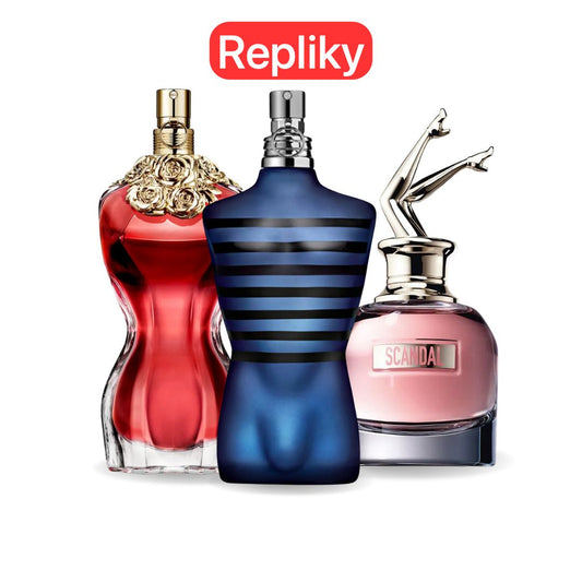 KIT 3 PARFÉMŮ KONTRATIPO (REPLIKY NEORIGINÁLNÍ) Inspirováno parfémy: LA BELLE, ULTRA MALE a Gaultier SCANDAL 100 ml.