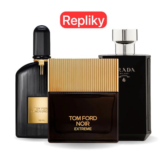 KIT 3 PARFÉMŮ KONTRATIPO (REPLIKY NEORIGINÁLNÍ) Inspirováno parfémy: BLACK ORCHID, NOIR EXTREME a PRADA INTENSE 100 ml.